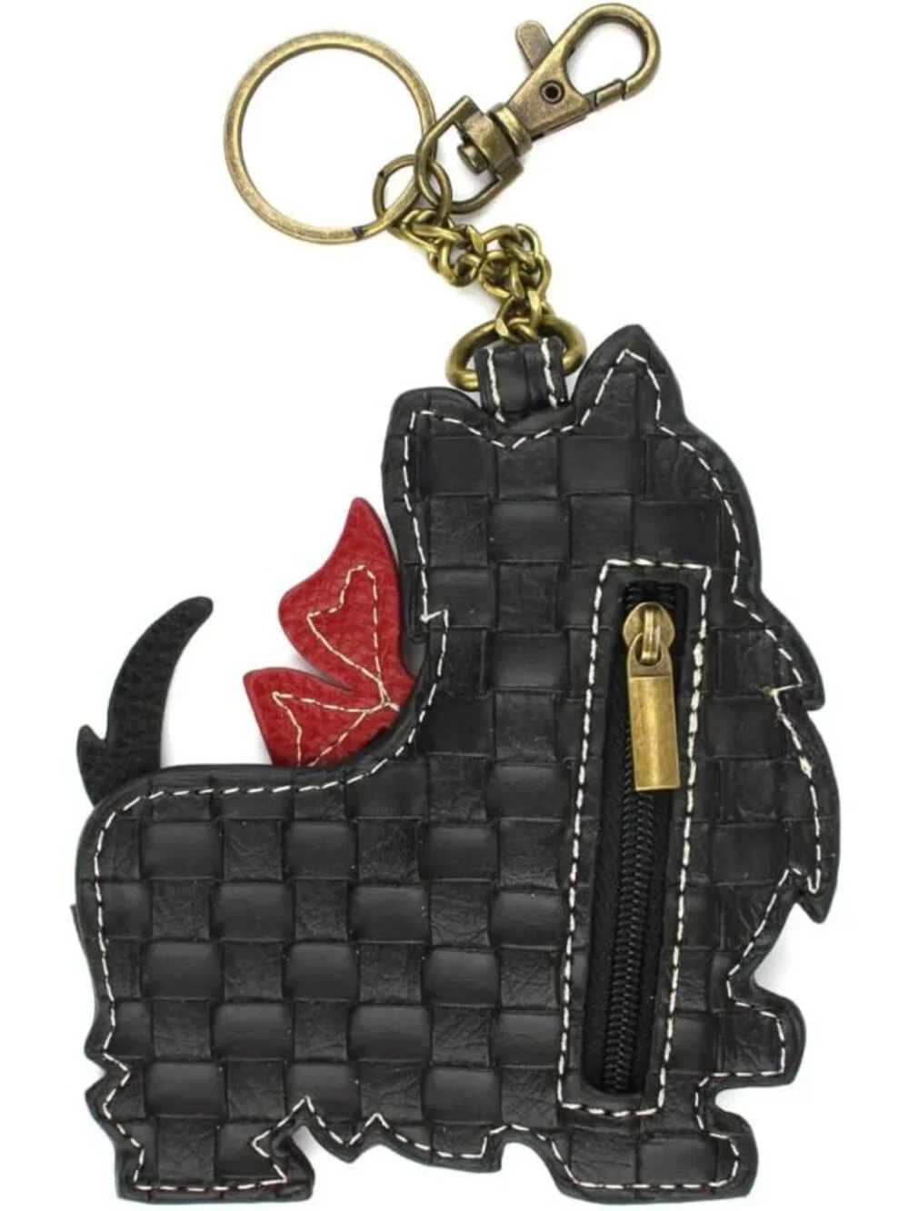 Decorative Dog Key Fob & Coin Purse Accessory - Cute Scottie Design for Pet